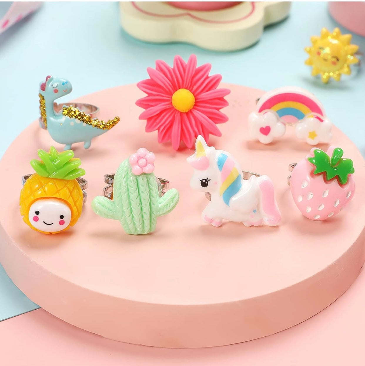 Set de Anillos ajustables para niñas