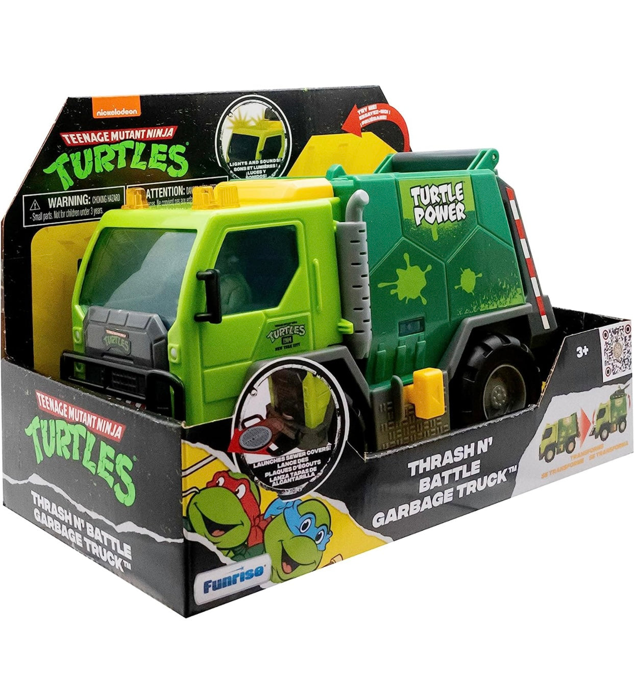 Tortugas Ninjas - Camión de Basura con Luces y sonidos