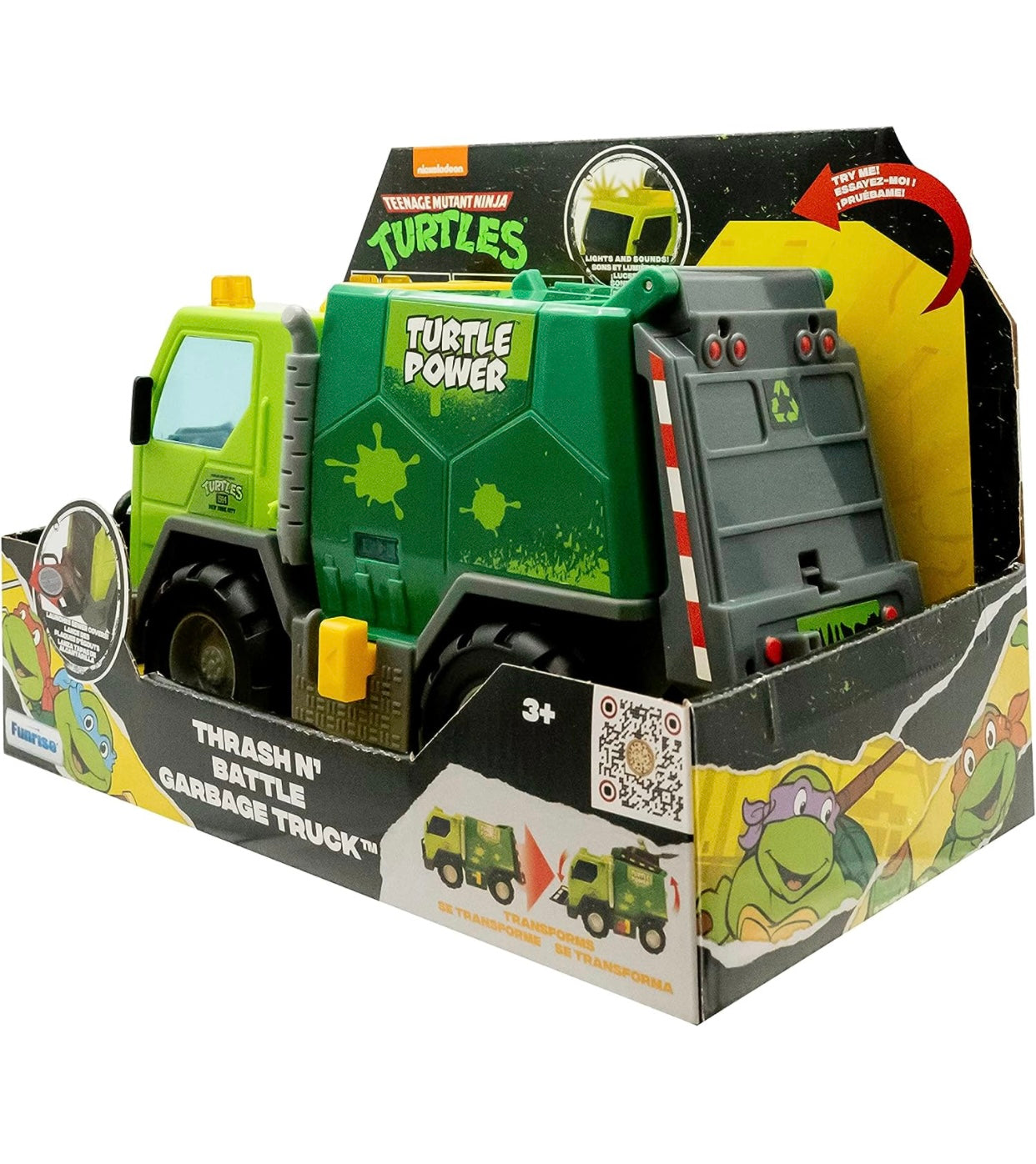 Tortugas Ninjas - Camión de Basura con Luces y sonidos