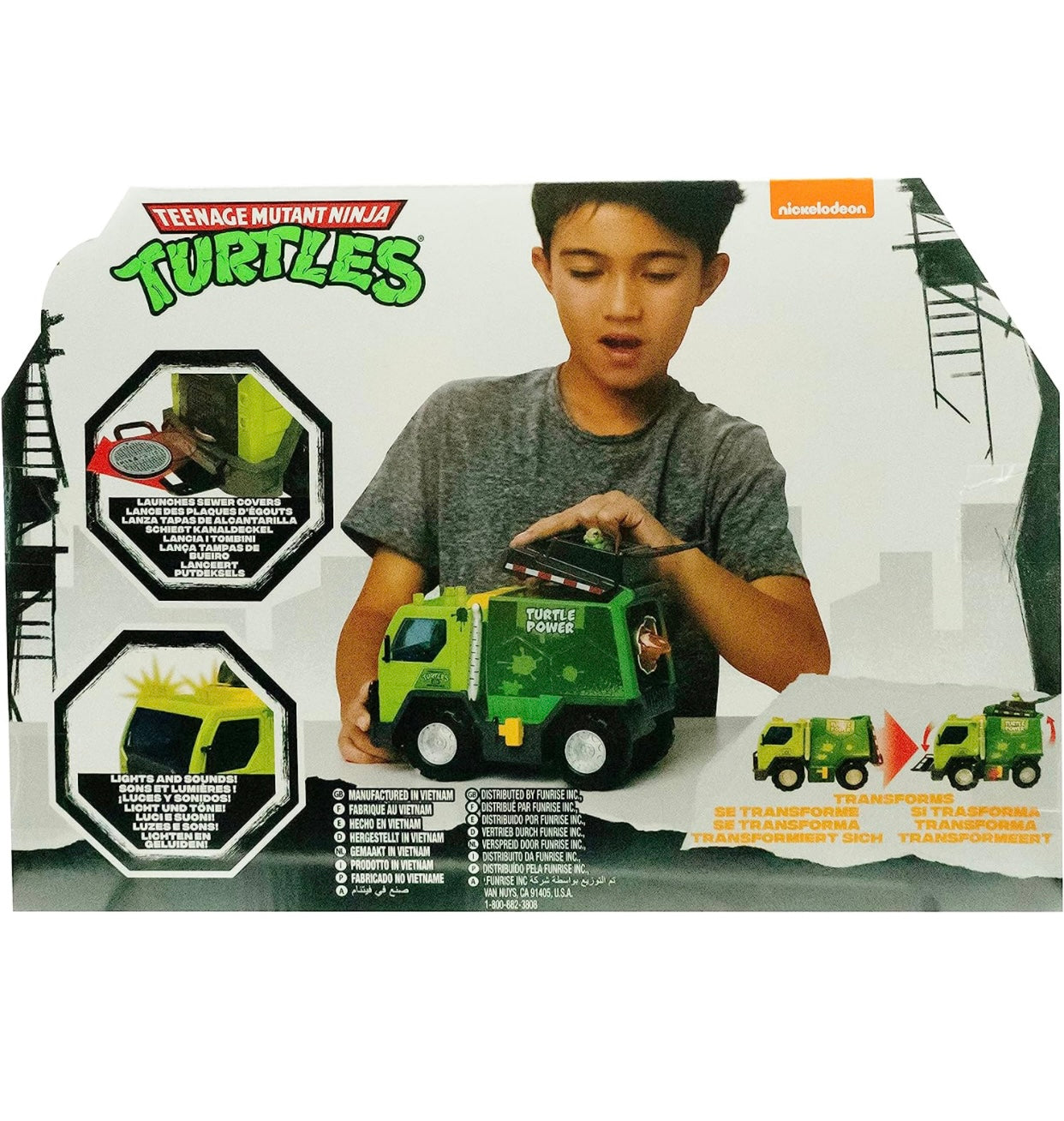 Tortugas Ninjas - Camión de Basura con Luces y sonidos