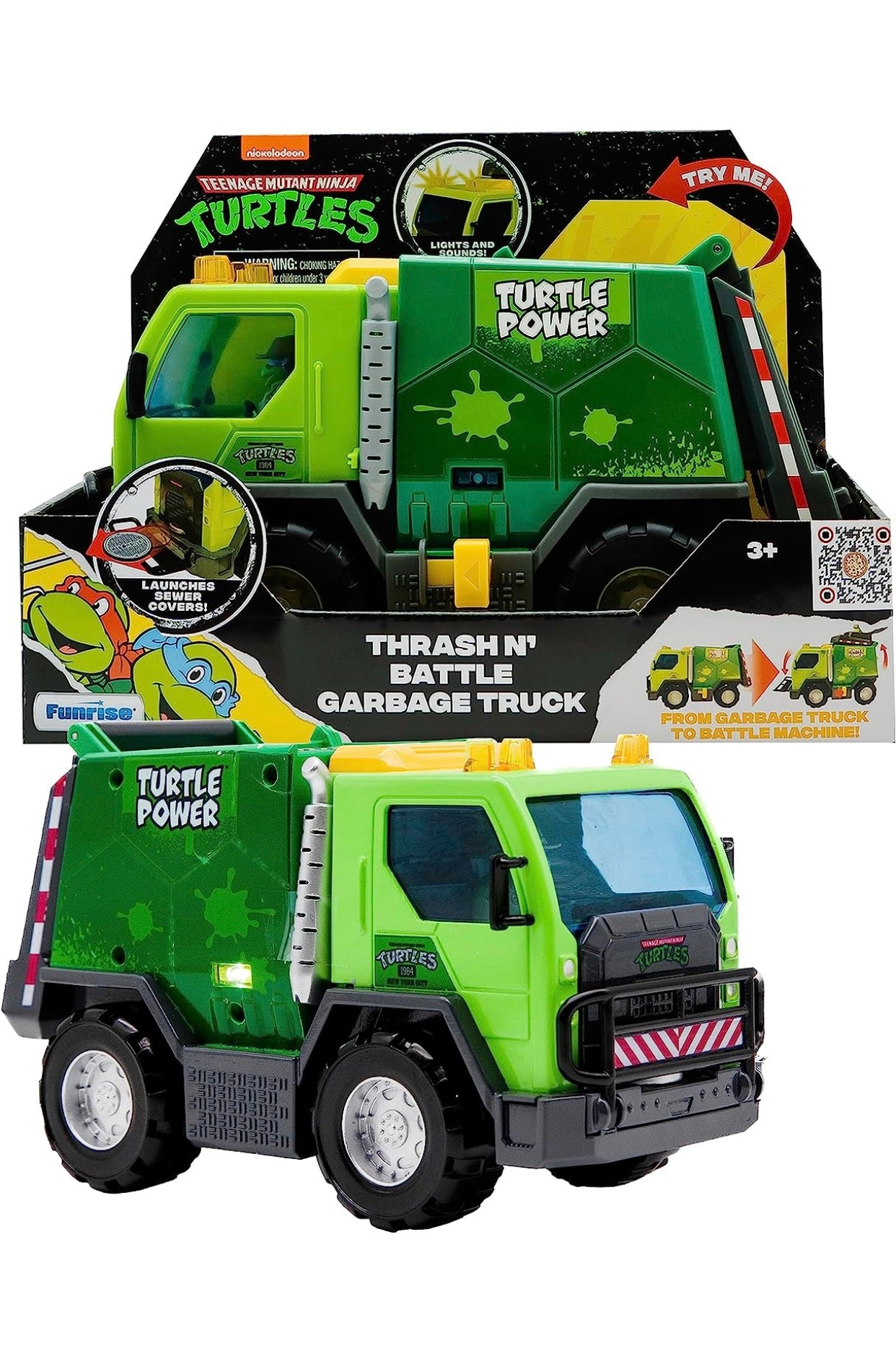Tortugas Ninjas - Camión de Basura con Luces y sonidos