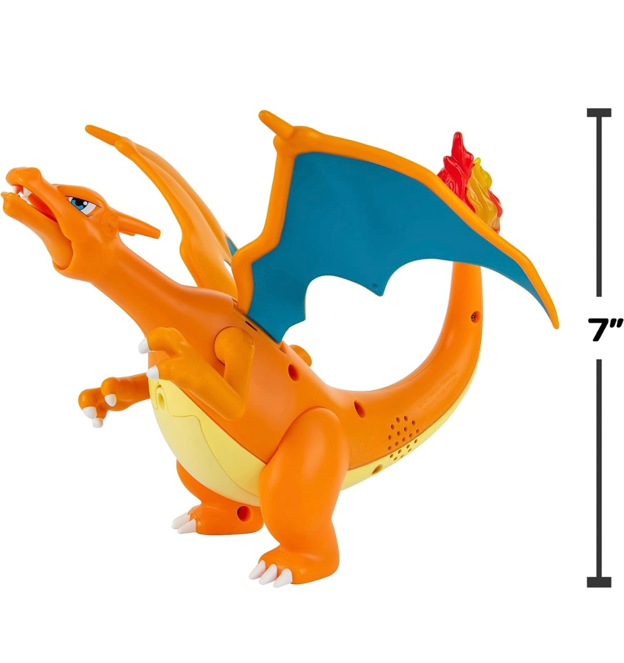 Pokémon Charizard - Figura de lujo de 7 pulgadas, Pikachu Interactivo de 2 pulgadas con lanzador