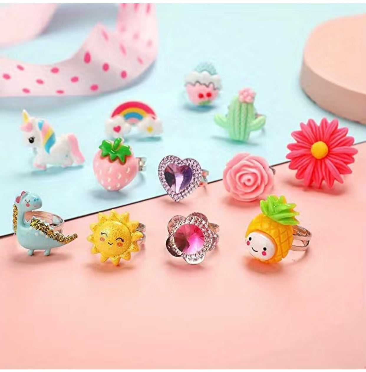 Set de Anillos ajustables para niñas
